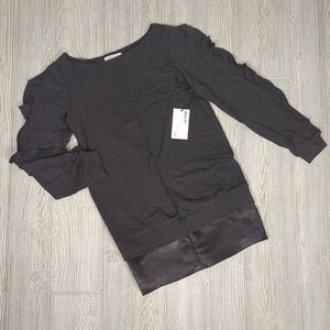 Bailey 44 Womens Small Pullover Top Black Long Sleeves Modal Stretch NWT